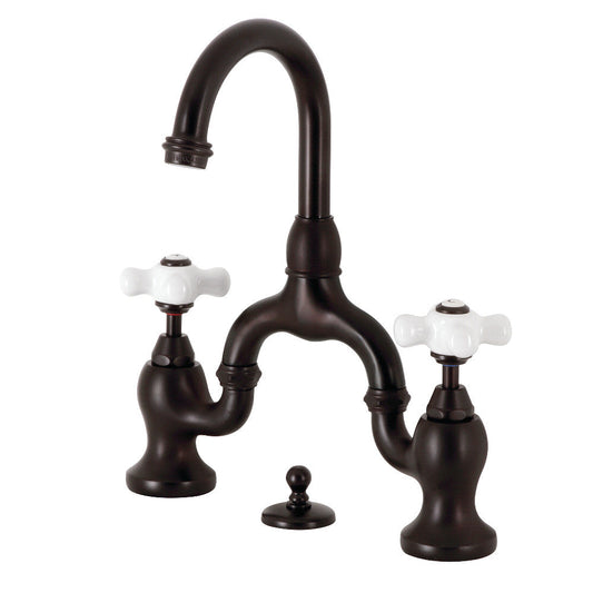 English Country Bridge Bathroom Faucet in Oil Rubbed Bronze
