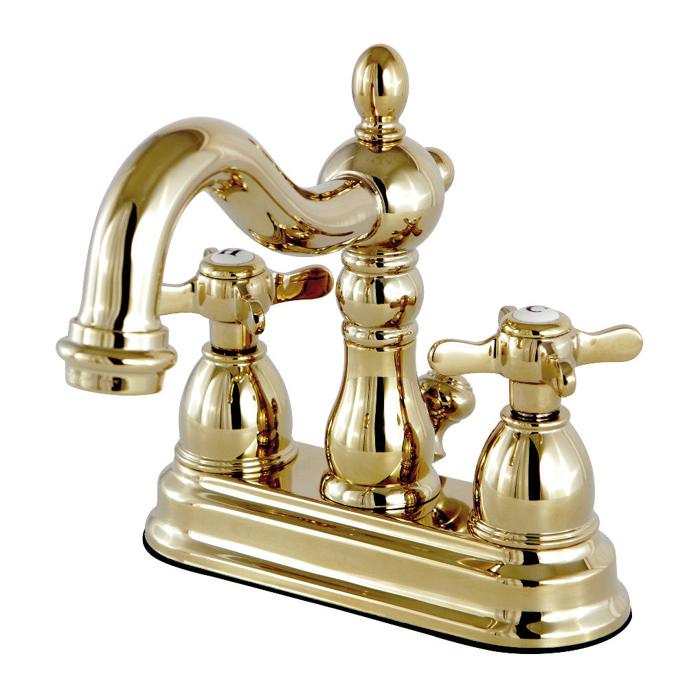 Essex 4 Inch Centerset Bathroom Faucet in Polished Brass