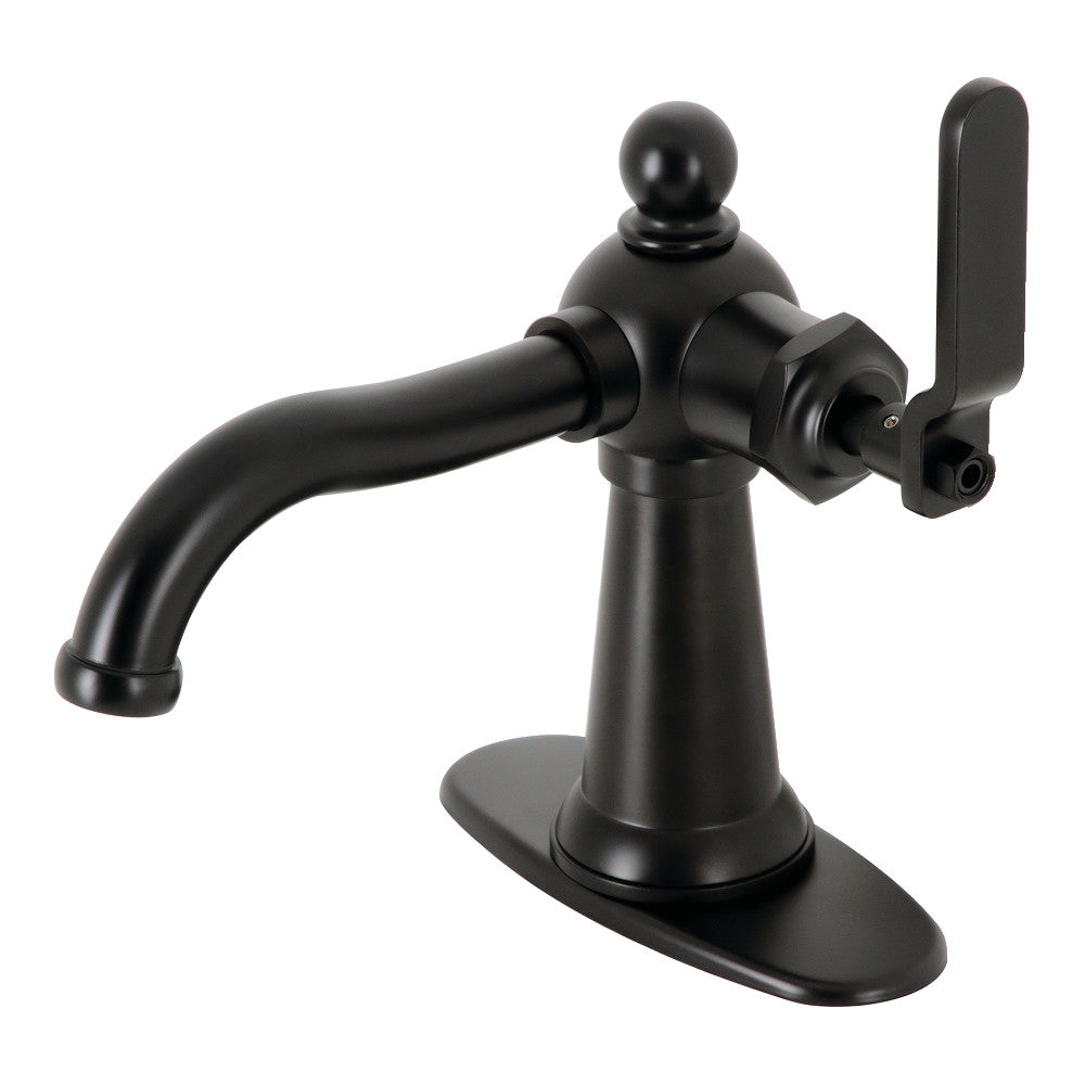 Knight Single-Hole Bathroom Faucet in Matte Black