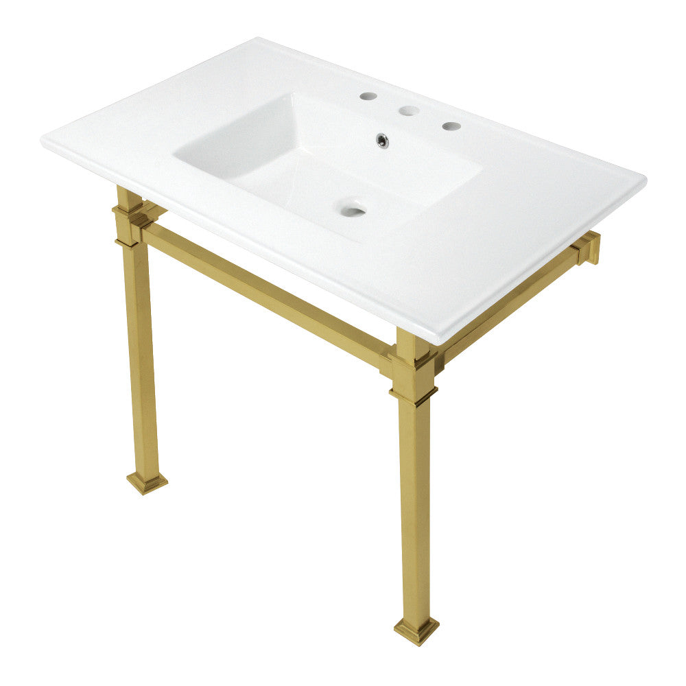 Monarch 37.38 Inch Console Sink in White