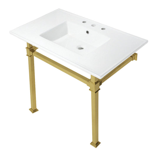 Monarch 37.38 Inch Console Sink in White