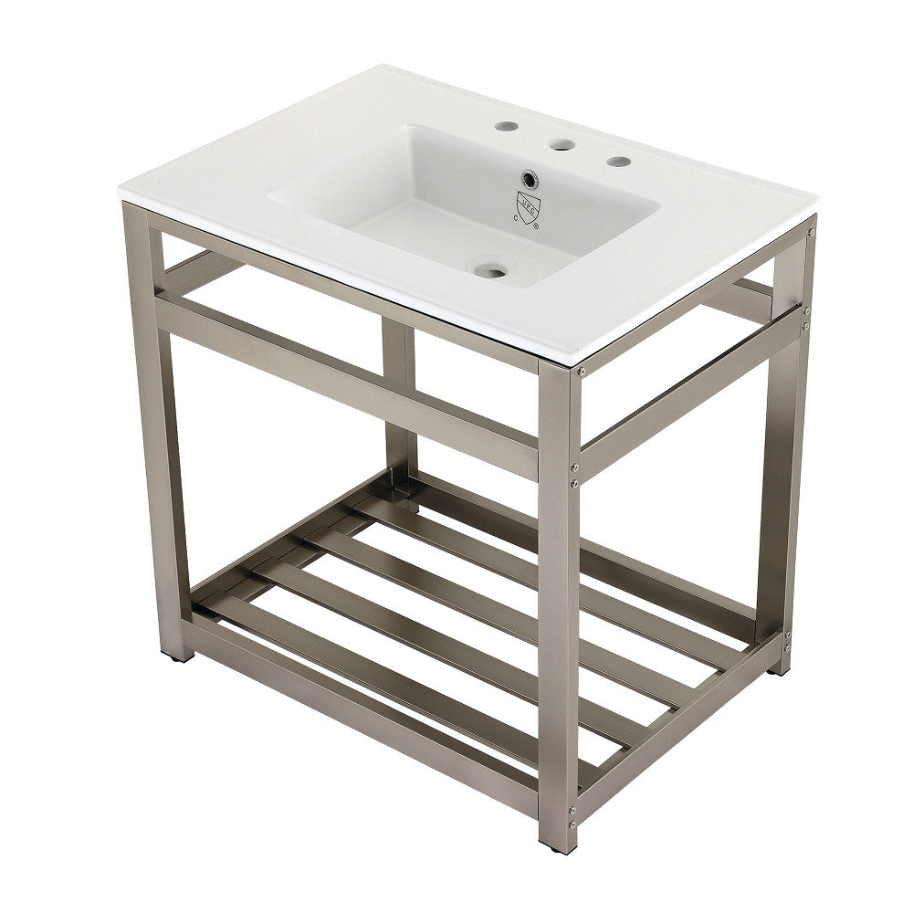 Quadras 31.13 Inch Console Sink in White