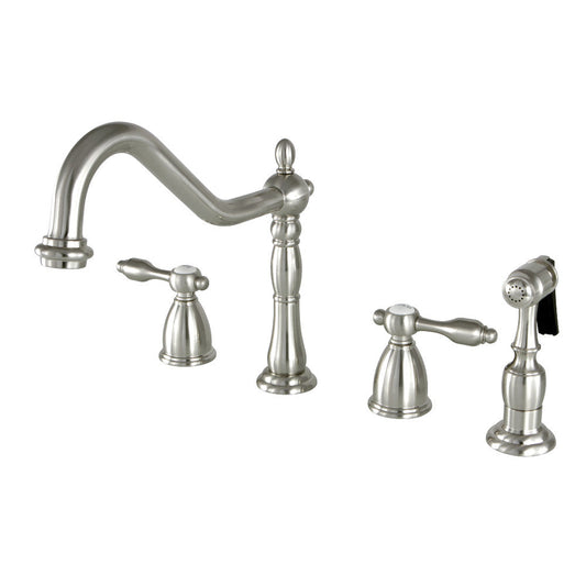 Tudor Widespread Kitchen Faucet in Brushed Nickel