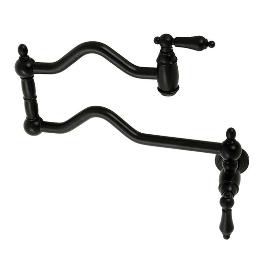Heritage Pot Filler Faucet in Matte Black