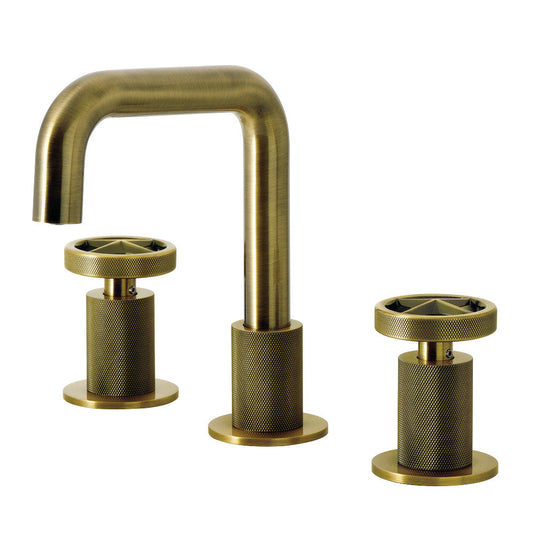 Ostro Widespread Bathroom Faucet in Antique Brass
