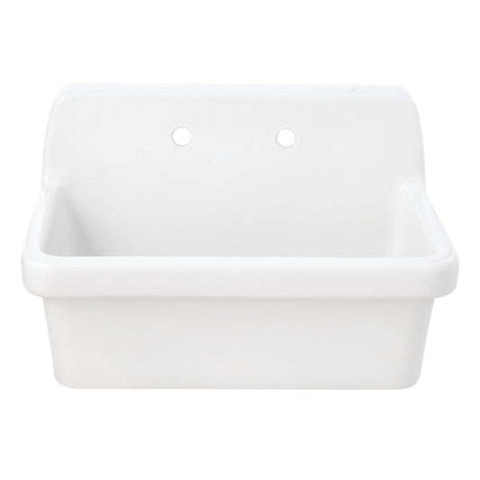 Doriteal 30.13 Inch Wall Mount Kitchen Sink in White