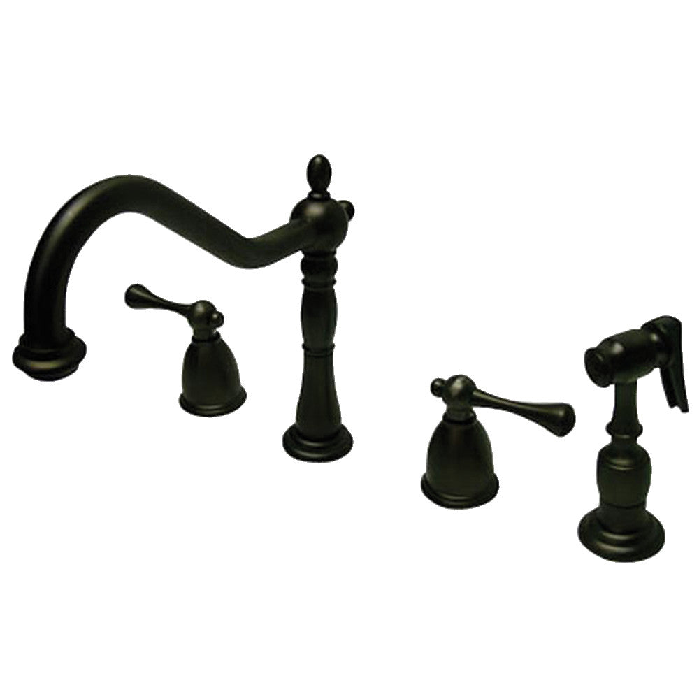 English Country Widespread Kitchen Faucet in Oil Rubbed Bronze