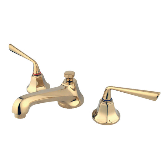 Silver Sage Widespread Bathroom Faucet in Polished Brass