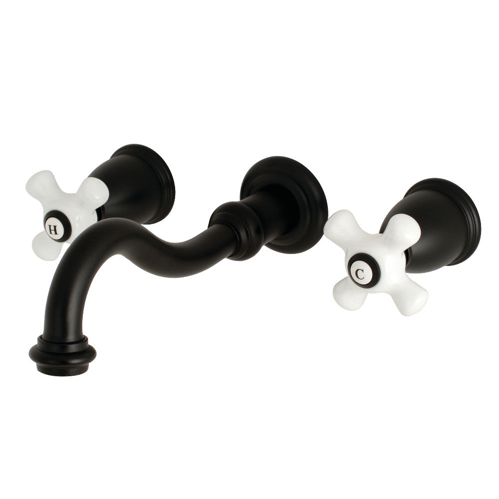 Vintage Wall-Mount Bathroom Faucet in Matte Black