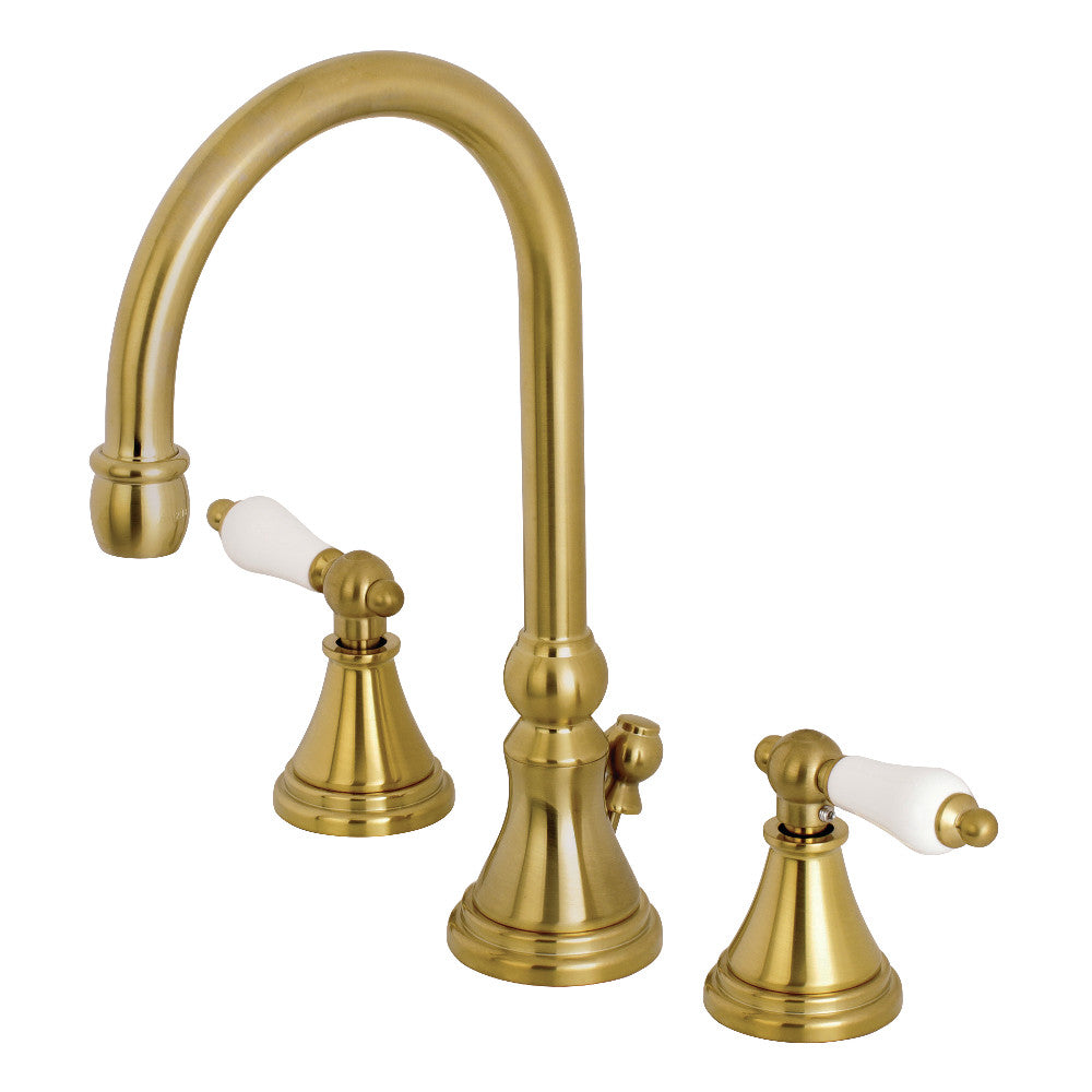Governor Widespread Bathroom Faucet in Brushed Brass