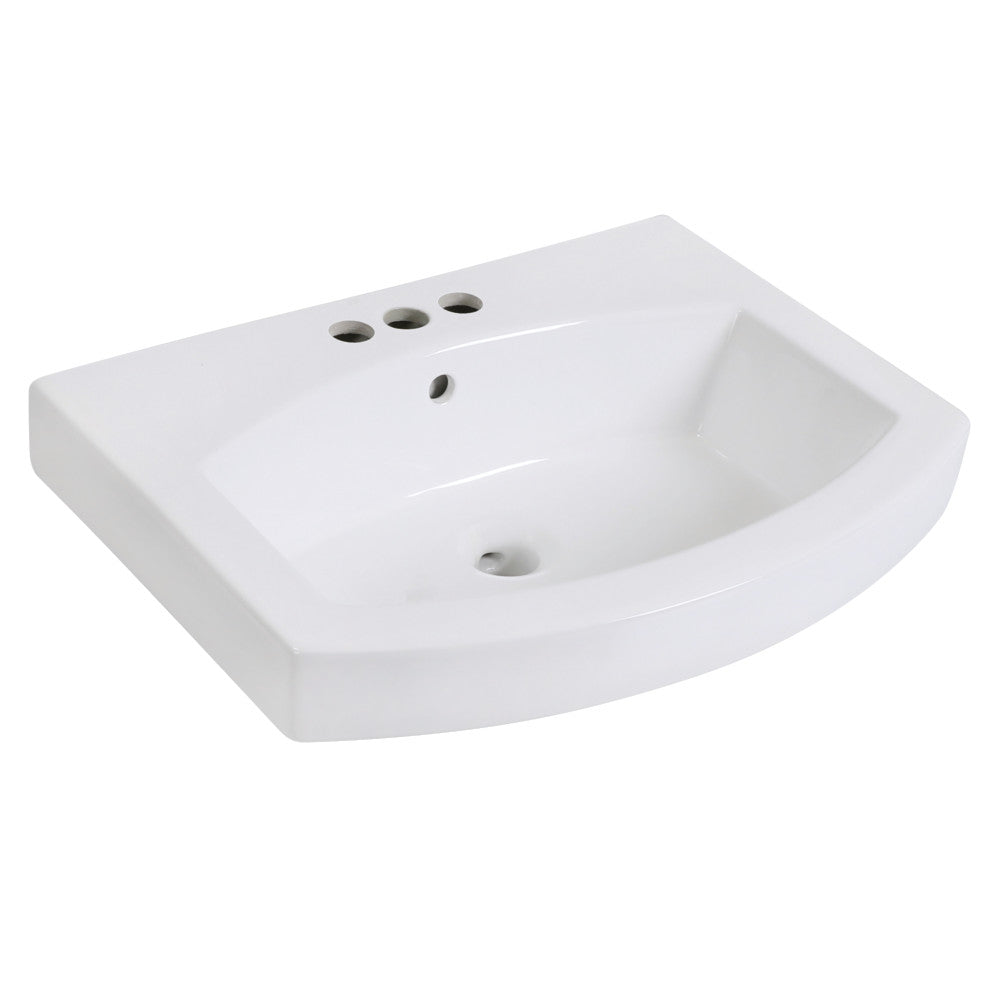 Inflection 24 Inch Console Sink in White