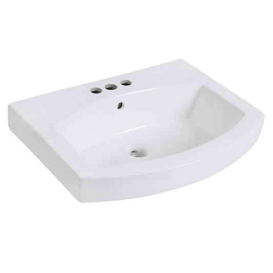 Inflection 24 Inch Console Sink in White