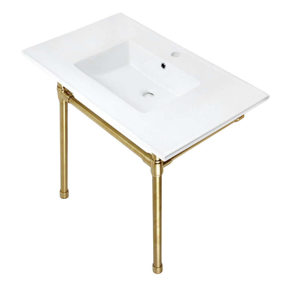 Dreyfuss 37.38 Inch Console Sink in White