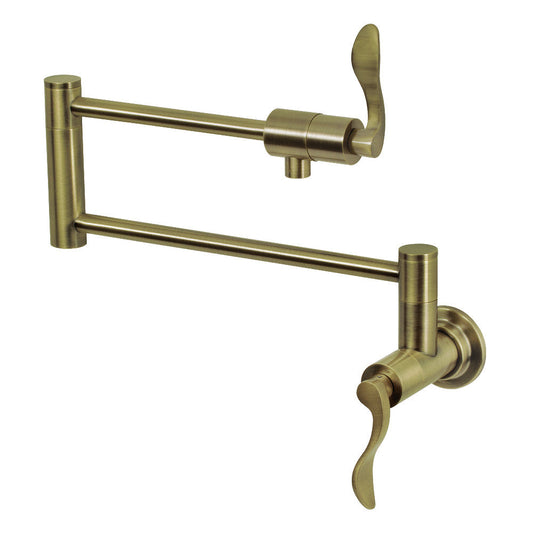 NuWave Pot Filler Faucet in Antique Brass