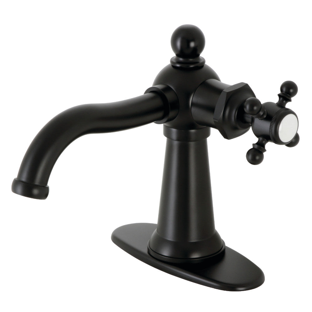 Nautical Single-Hole Bathroom Faucet in Matte Black