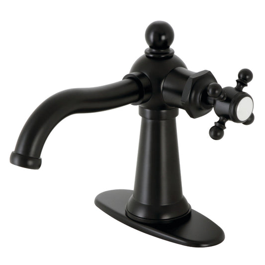 Nautical Single-Hole Bathroom Faucet in Matte Black