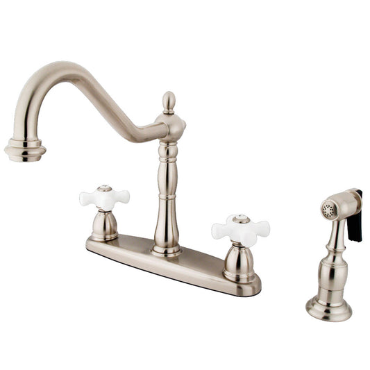 Heritage Centerset Kitchen Faucet in Brushed Nickel