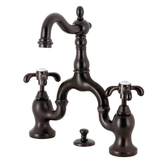 French Country Bridge Bathroom Faucet in Oil Rubbed Bronze