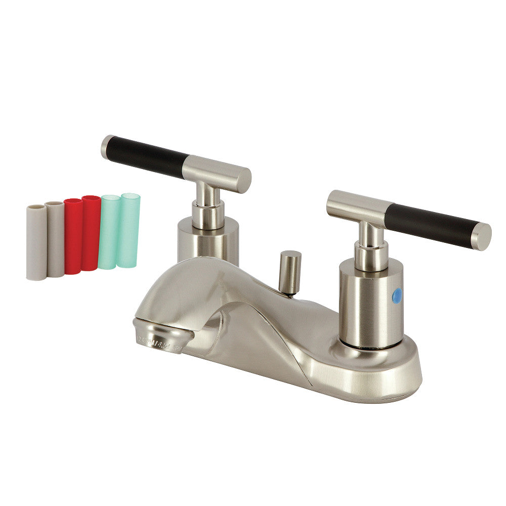 Kaiser 4 Inch Centerset Bathroom Faucet in Brushed Nickel