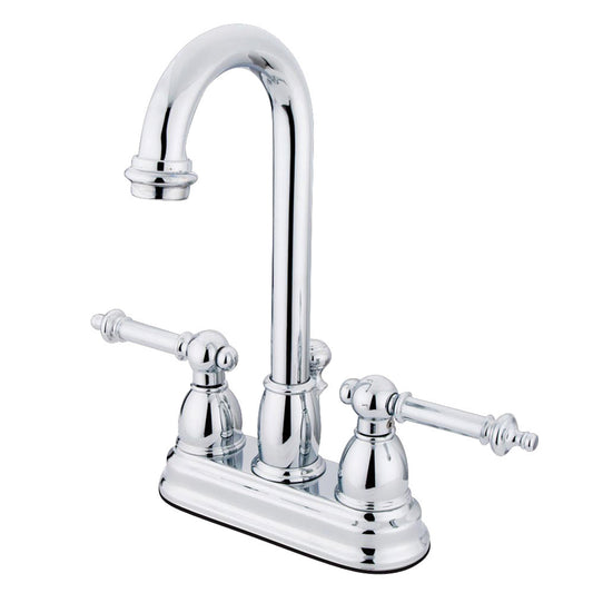 Vintage 4 Inch Centerset Bathroom Faucet in Polished Chrome