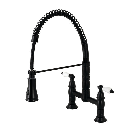 Heritage Pre-Rinse Kitchen Faucet in Matte Black