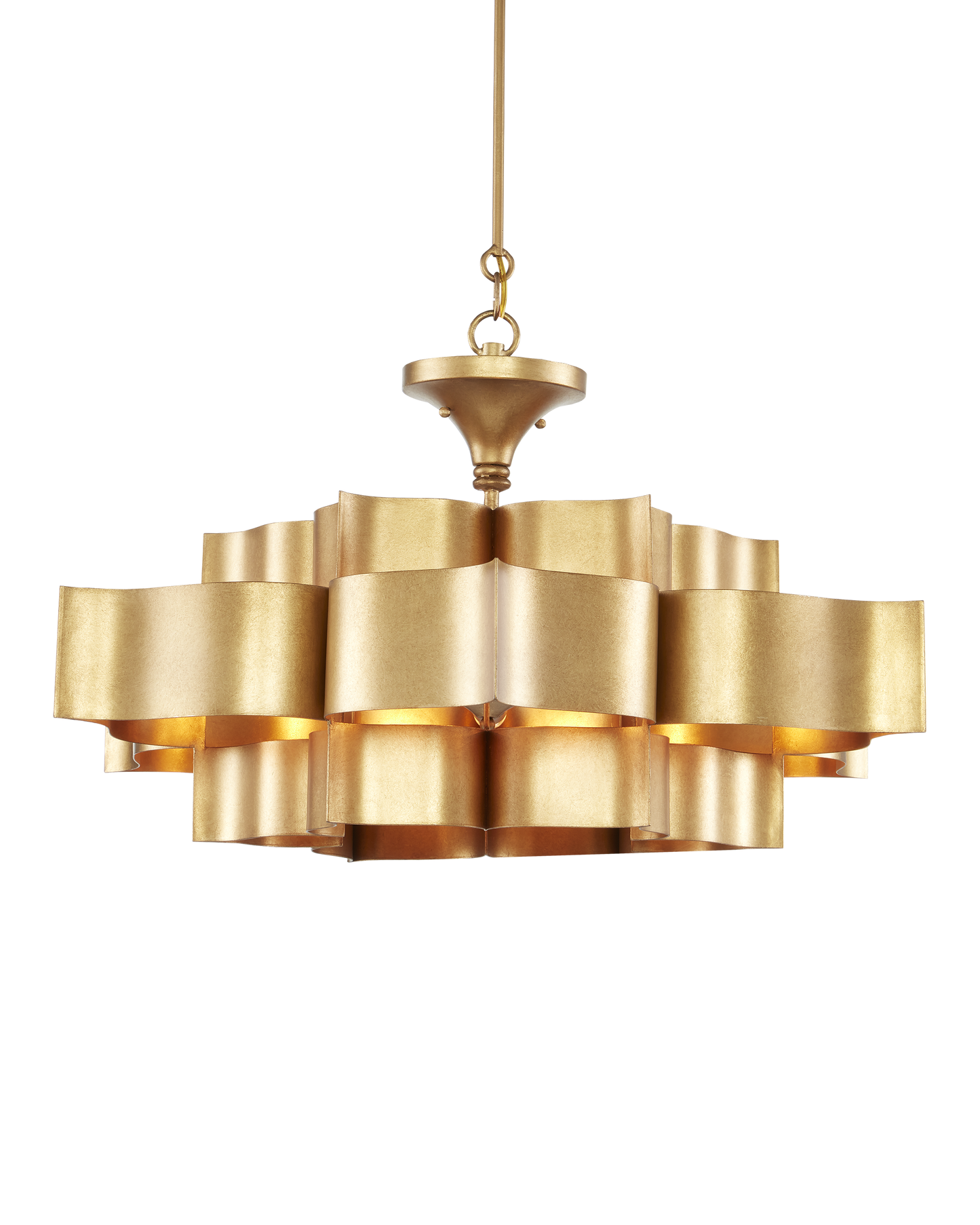 Grand Lotus Large Gold Chandelier