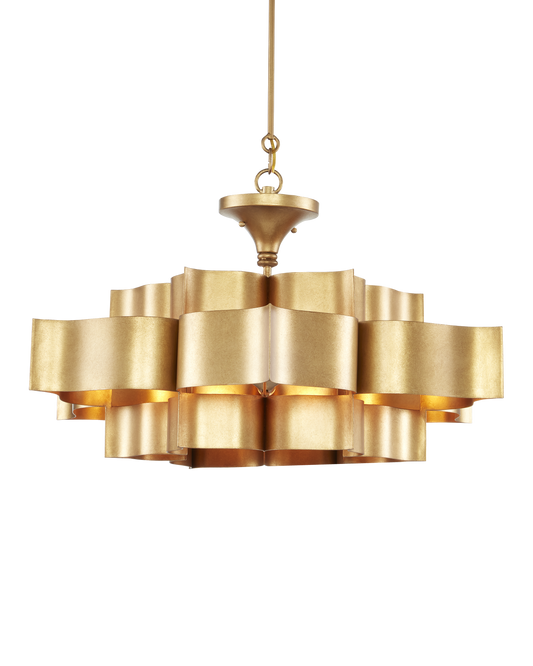 Grand Lotus Large Gold Chandelier