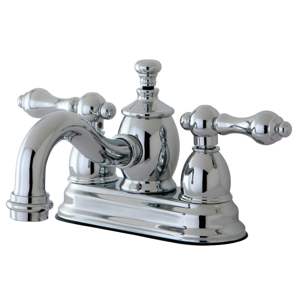 English Country 4 Inch Centerset Bathroom Faucet in Polished Chrome