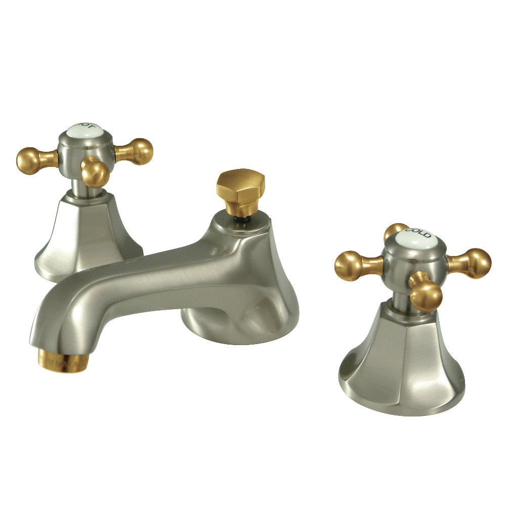 Metropolitan Widespread Bathroom Faucet in Brushed Nickel/Polished Brass