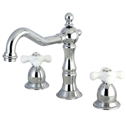 Heritage Widespread Bathroom Faucet in Polished Chrome
