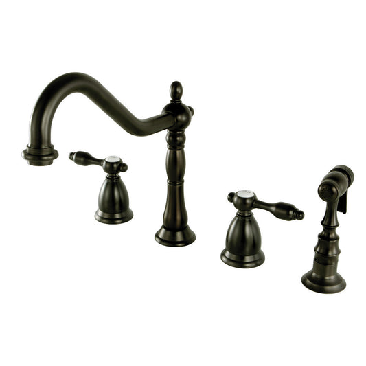 Tudor Widespread Kitchen Faucet in Oil Rubbed Bronze
