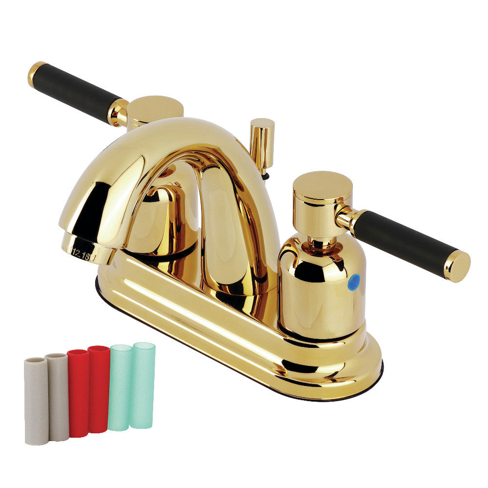 Kaiser 4 Inch Centerset Bathroom Faucet in Polished Brass