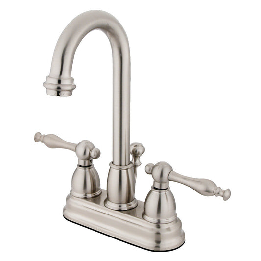 Vintage 4 Inch Centerset Bathroom Faucet in Brushed Nickel