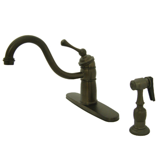 Victorian One Handle Kitchen Faucet in Oil Rubbed Bronze
