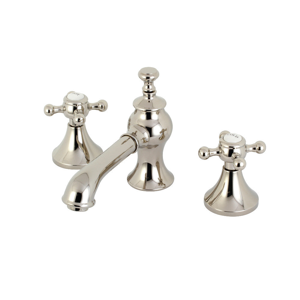 English Country Widespread Bathroom Faucet in Polished Nickel