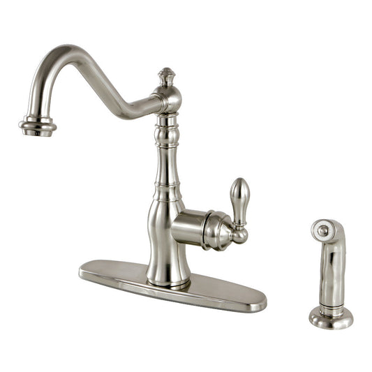 American Classic One Handle Kitchen Faucet in Brushed Nickel