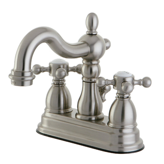 Heritage 4 Inch Centerset Bathroom Faucet in Brushed Nickel