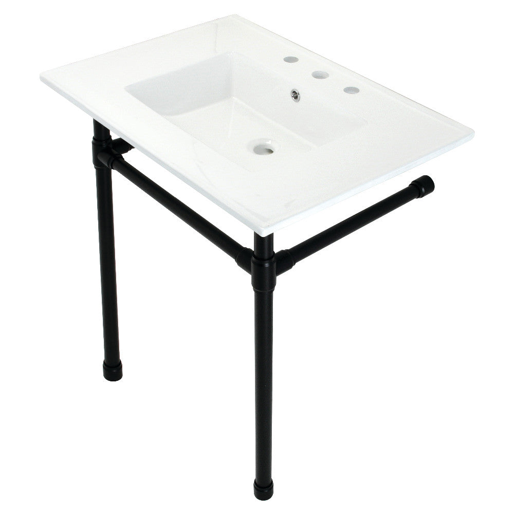 Dreyfuss 31.13 Inch Console Sink in White