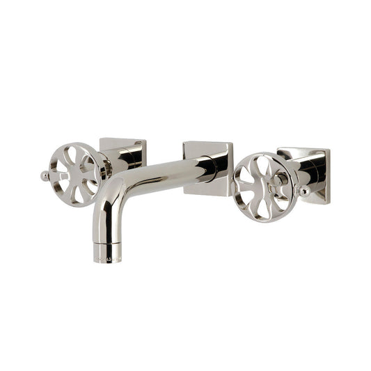 Belknap Wall-Mount Bathroom Faucet in Polished Nickel