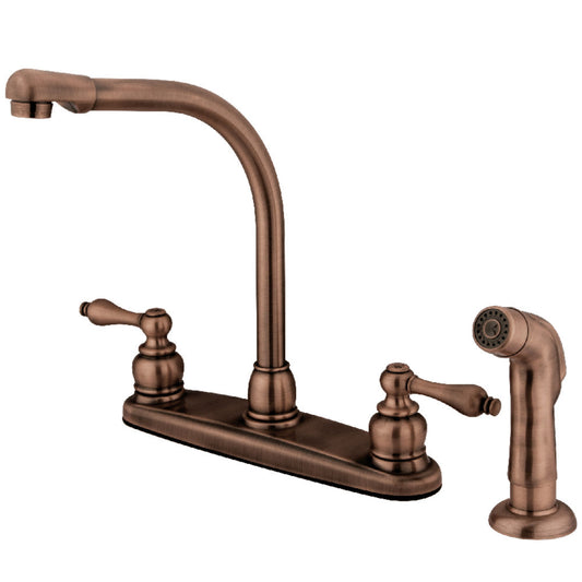 Victorian Centerset Kitchen Faucet in Antique Copper
