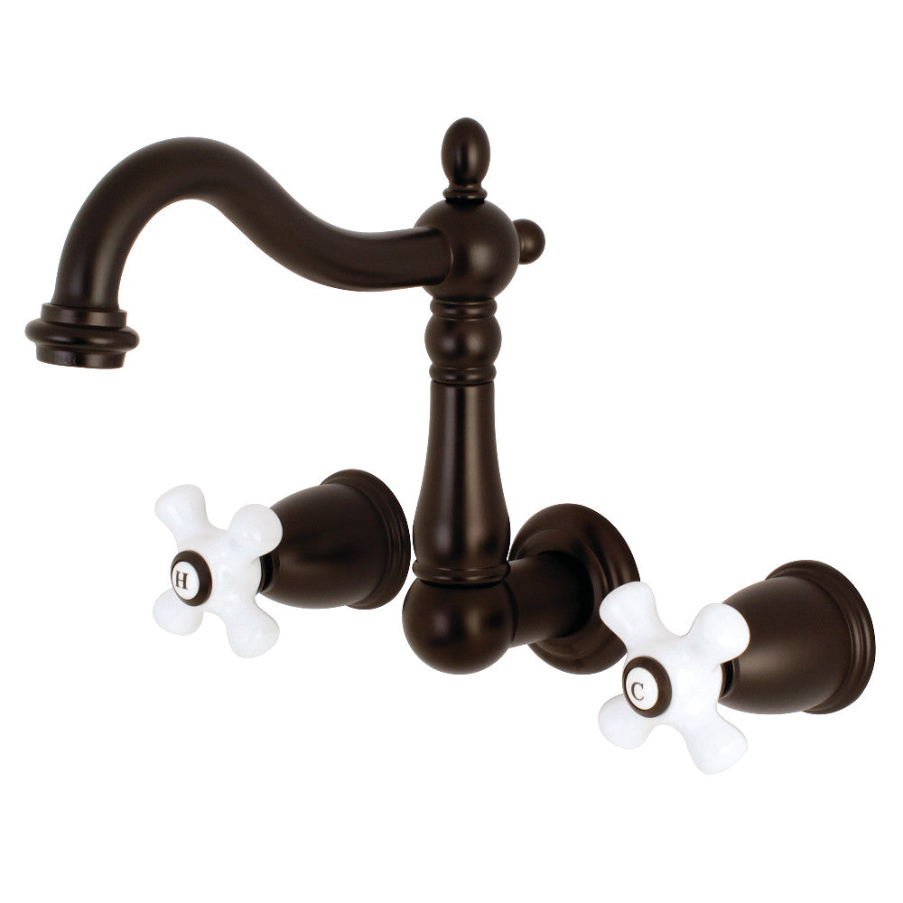 Heritage Wall-Mount Bathroom Faucet in Oil Rubbed Bronze