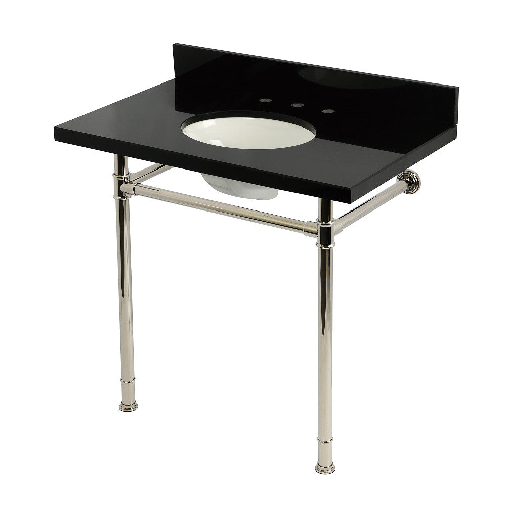 Imperial 36 Inch Console Sink in Polished Nickel