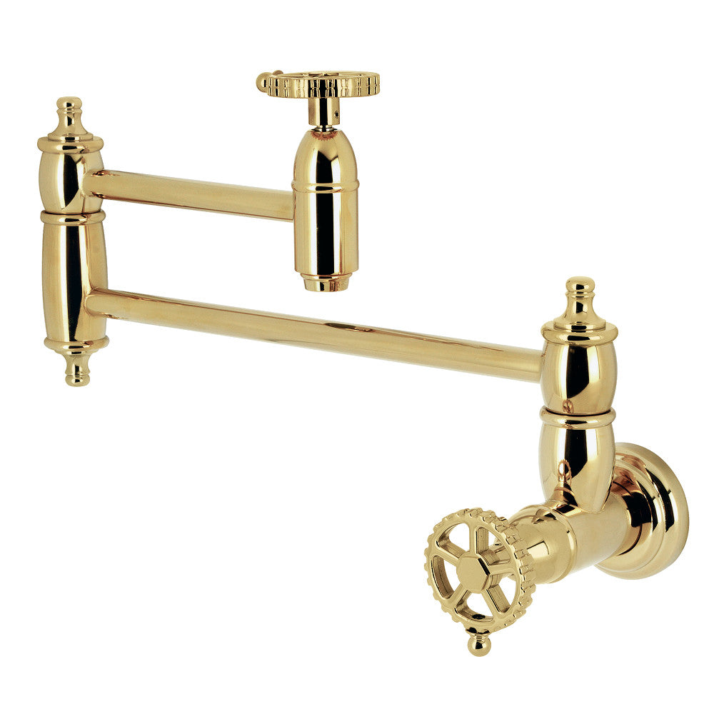Fuller Pot Filler Faucet in Polished Brass