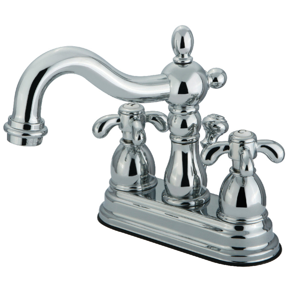 French Country 4 Inch Centerset Bathroom Faucet in Polished Chrome