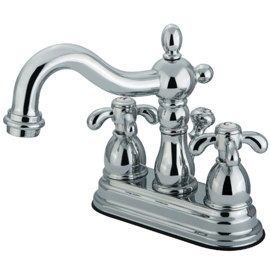 French Country 4 Inch Centerset Bathroom Faucet in Polished Chrome