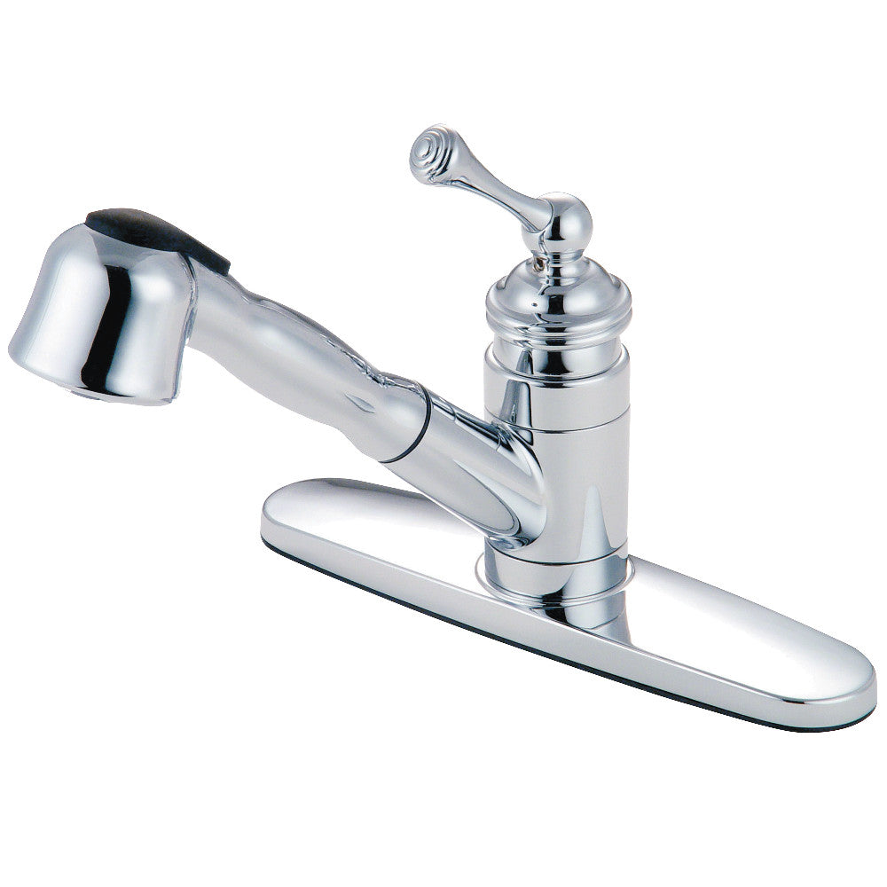 Vintage Pull-Out Kitchen Faucet in Polished Chrome