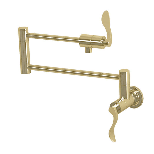NuWave Pot Filler Faucet in Polished Brass