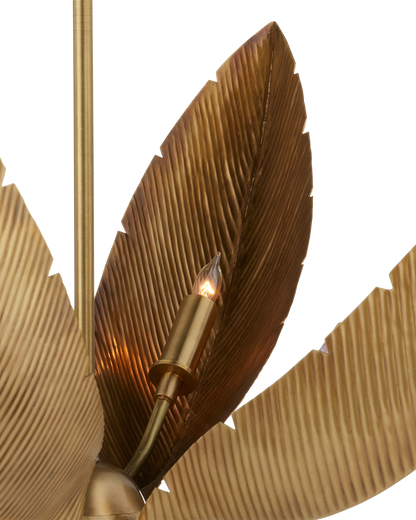 Bird of Paradise Brass Chandelier