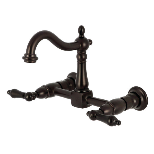 Heritage Wall Mount Kitchen Faucet in Oil Rubbed Bronze
