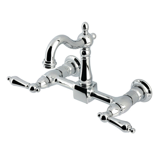 Heritage Wall Mount Kitchen Faucet in Polished Chrome
